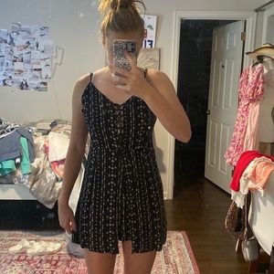 Hem and Thread Black Romper